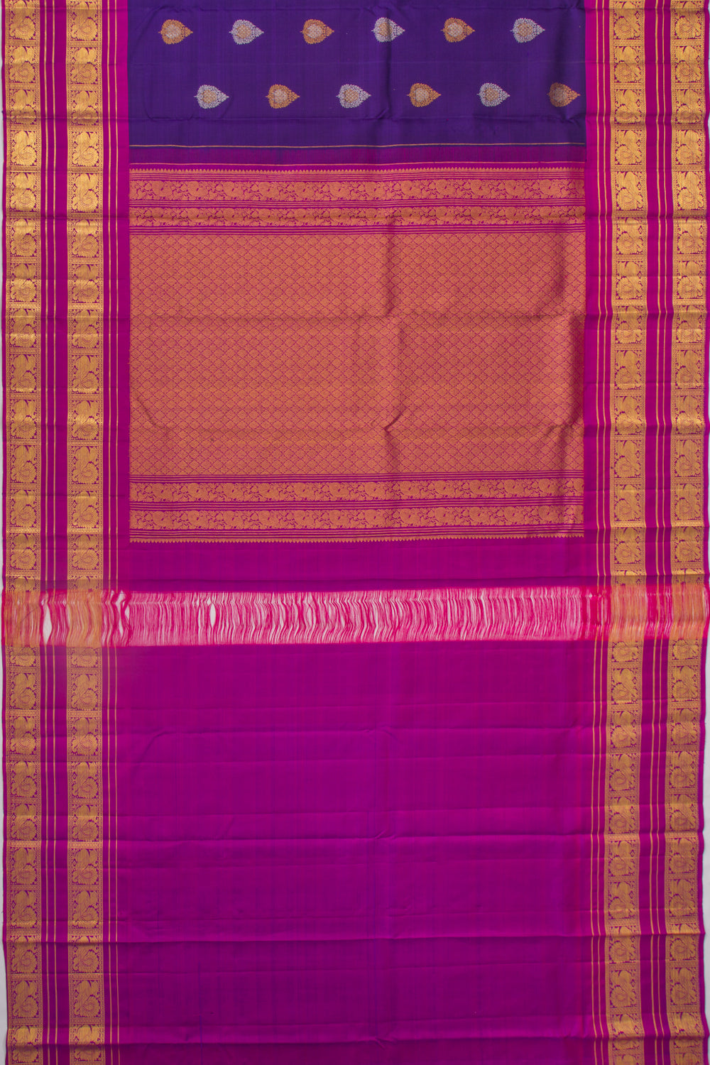 Taranga Kanchi Silk Butta Dark Blue Saree