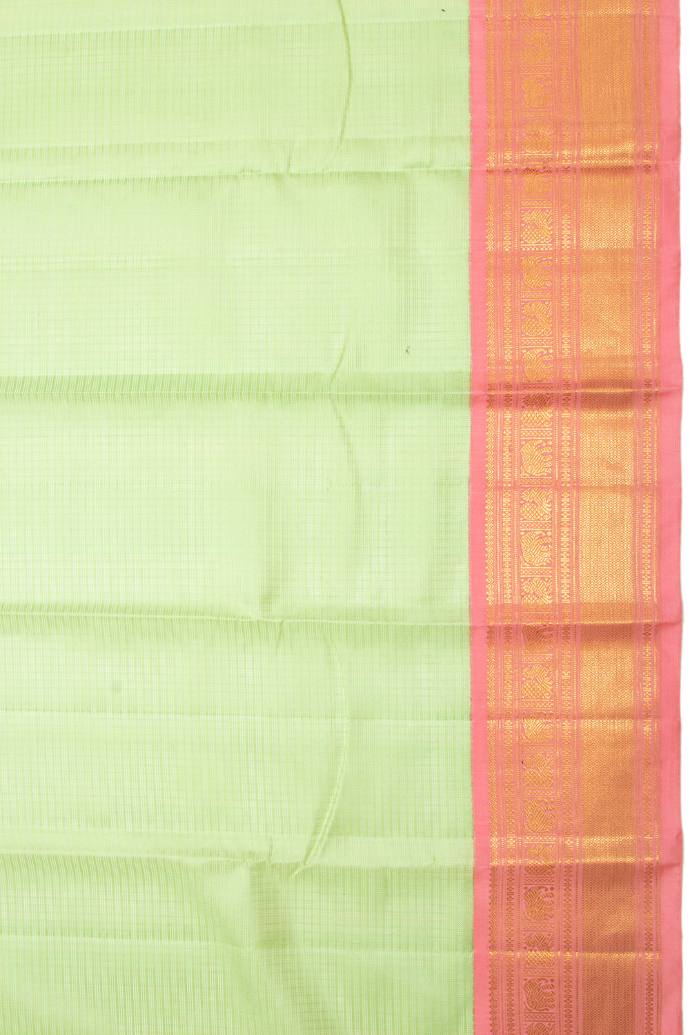 Kanchipuram Silk Checks Pista Green Saree