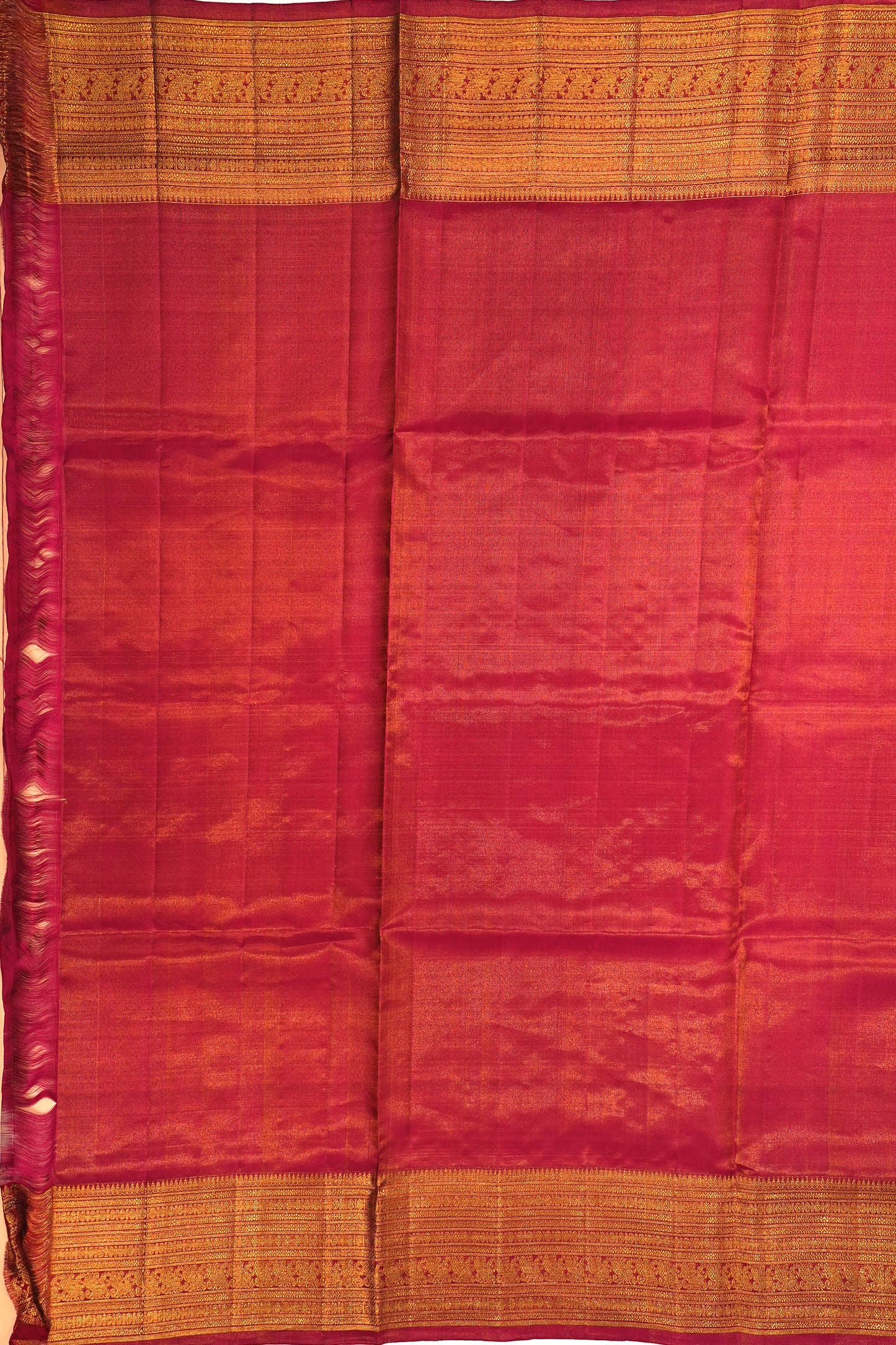 Kanchipuram Silk Tissue Butta Pink Saree