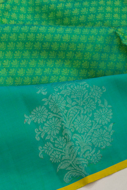 Soft Silk Brocade Green Saree