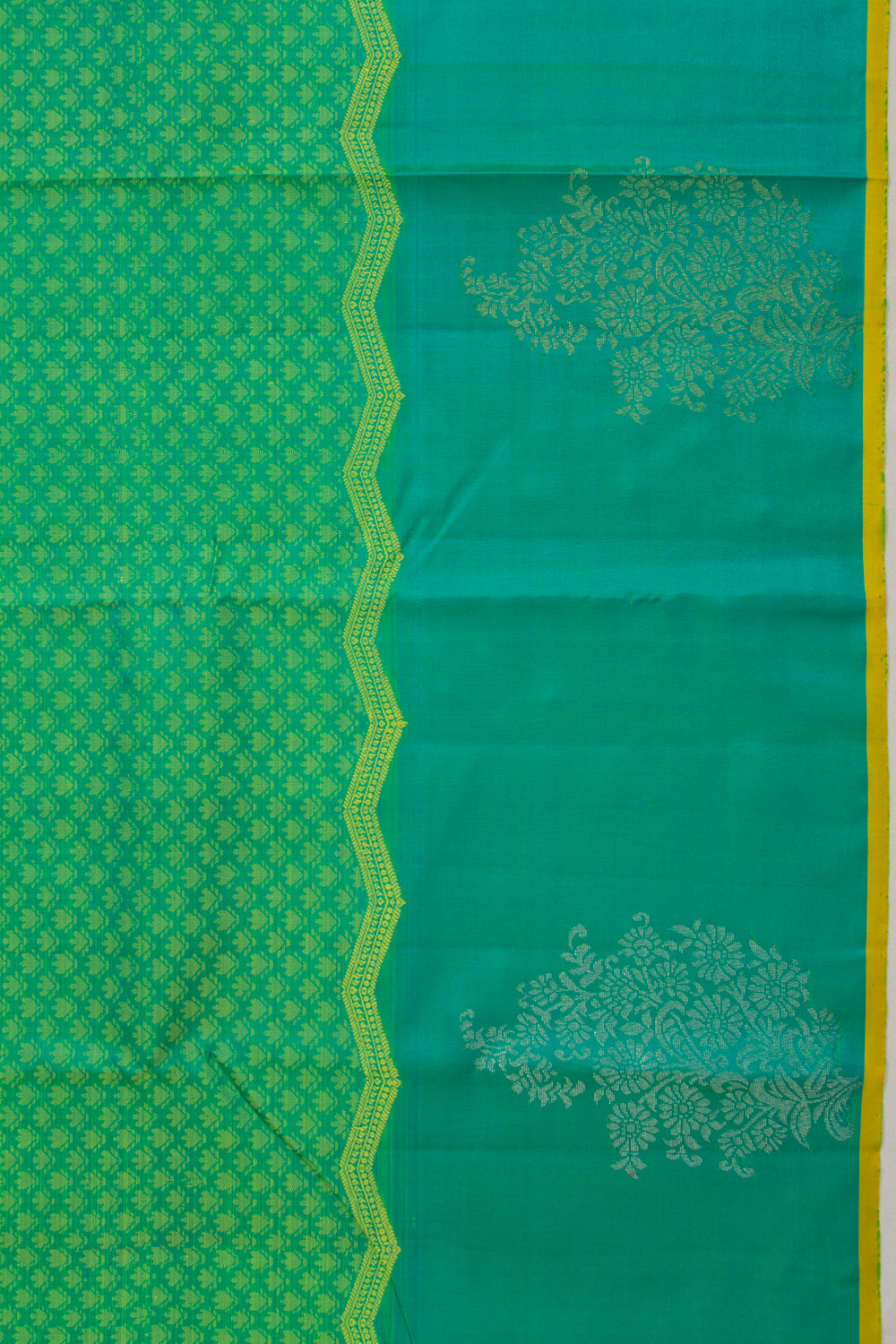 Soft Silk Brocade Green Saree
