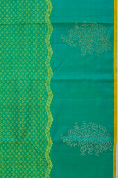 Soft Silk Brocade Green Saree