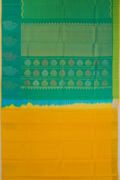 Soft Silk Brocade Green Saree