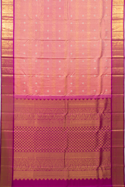 Kanchipuram Silk Brocade Pink Saree