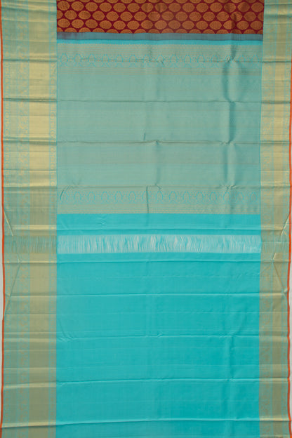 Kanchipuram Silk Brocade Maroon Saree