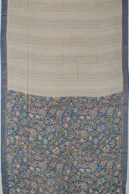 Tussar Printed Beige Saree
