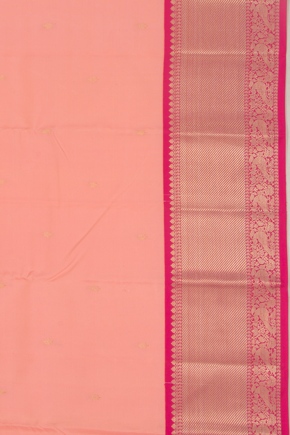 Taranga Kanchi Silk Butta Peach Saree