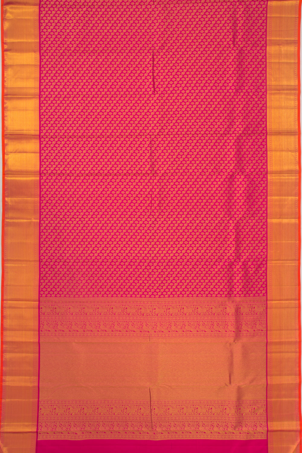 Kanchipuram Silk Brocade Pink Saree