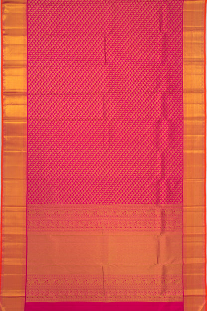 Kanchipuram Silk Brocade Pink Saree