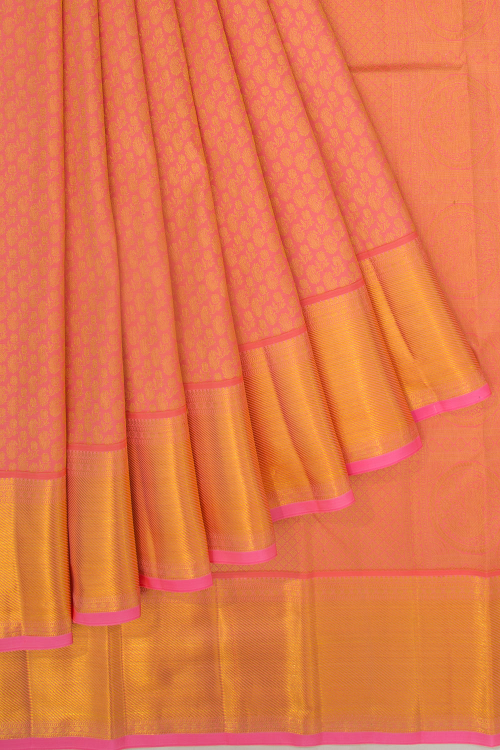 Taranga Kanchi Silk Brocade Pink Saree