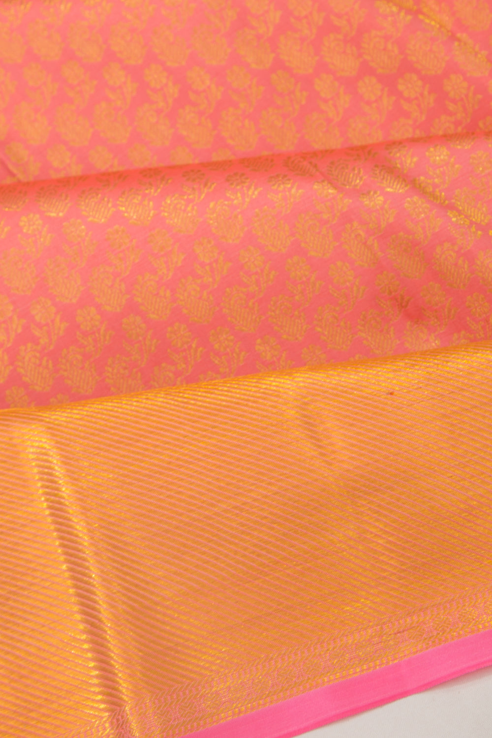 Taranga Kanchi Silk Brocade Pink Saree