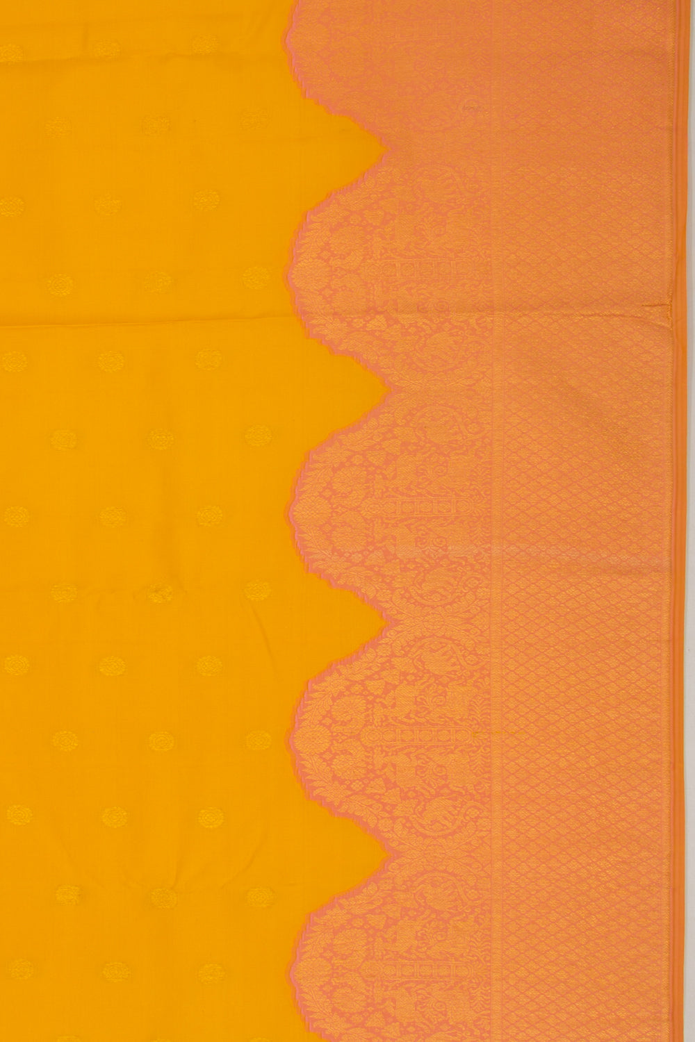 Kanchipuram Silk Butta Yellow Saree