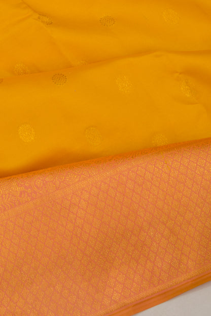 Kanchipuram Silk Butta Yellow Saree