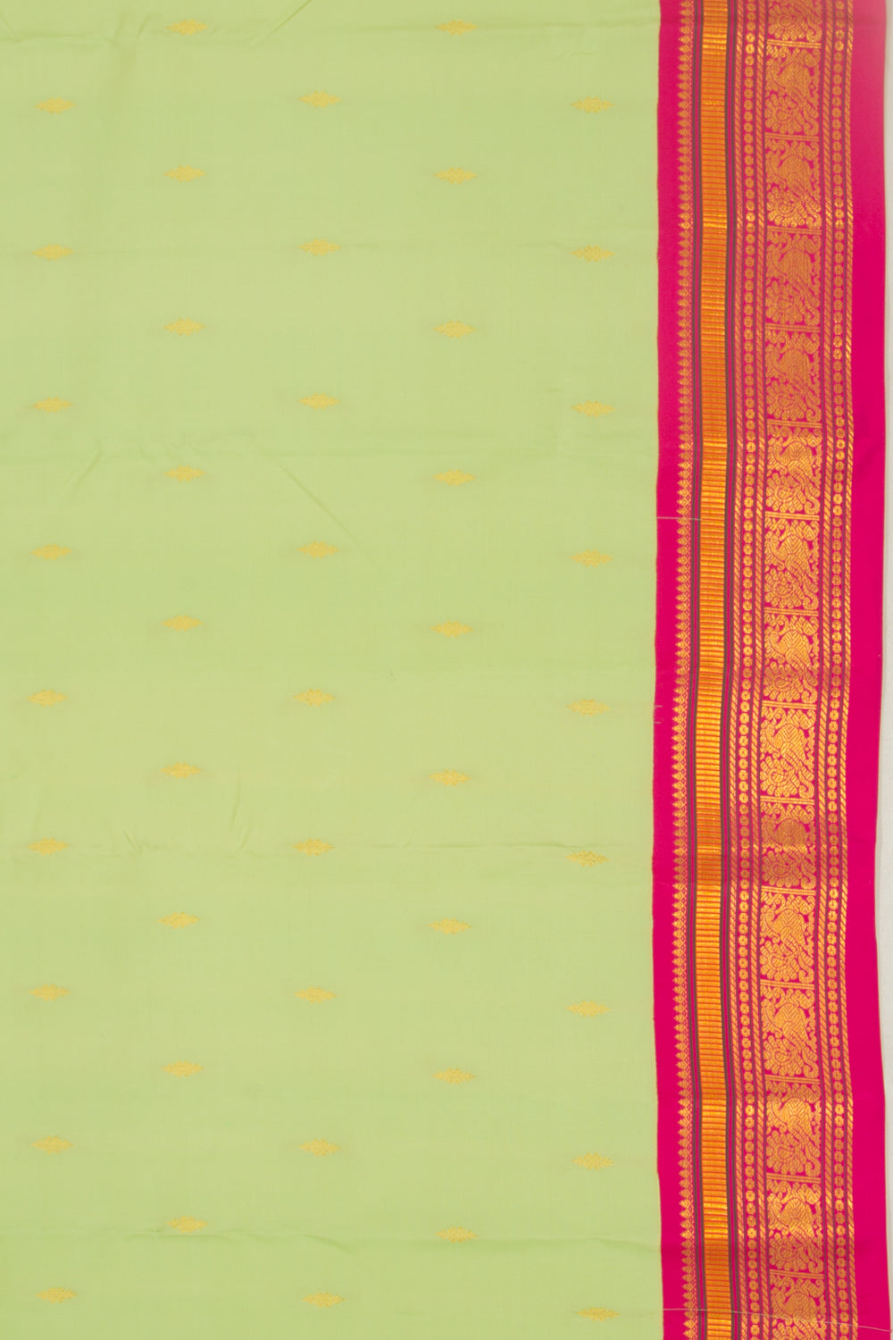 Taranga Kanchi Silk Butta Pastel Green Saree