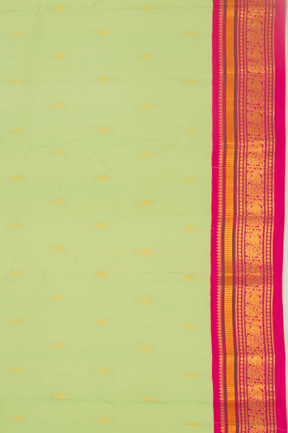 Taranga Kanchi Silk Butta Pastel Green Saree