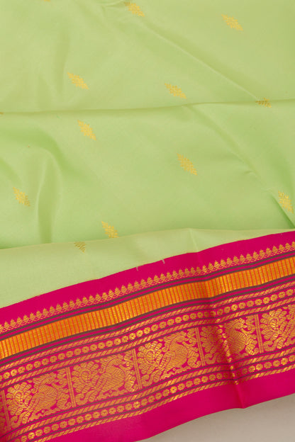 Taranga Kanchi Silk Butta Pastel Green Saree