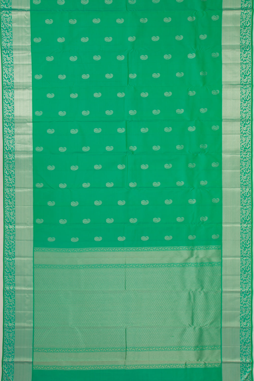 Taranga Kanchi Silk Butta Green Saree