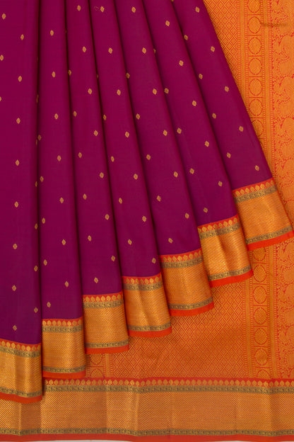 Kanchipuram Silk Butta Purple Saree