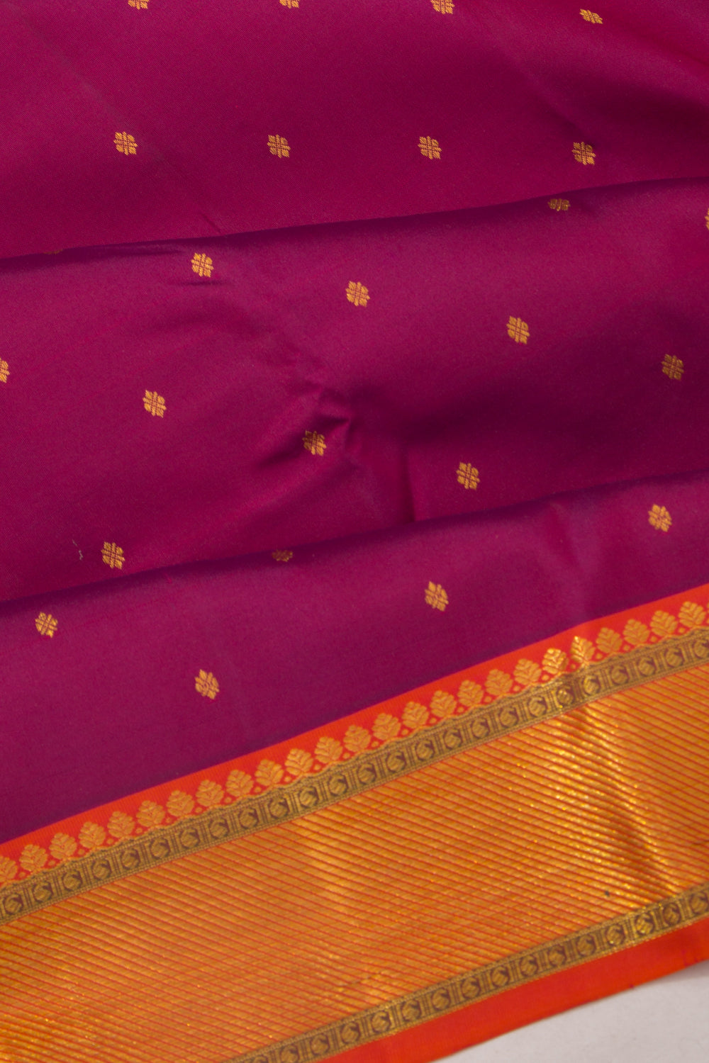 Kanchipuram Silk Butta Purple Saree