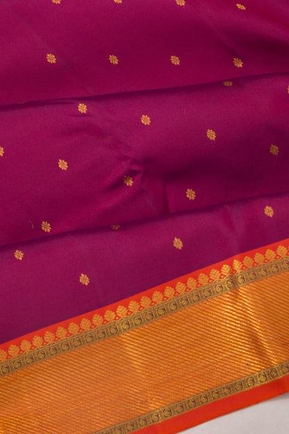 Kanchipuram Silk Butta Purple Saree