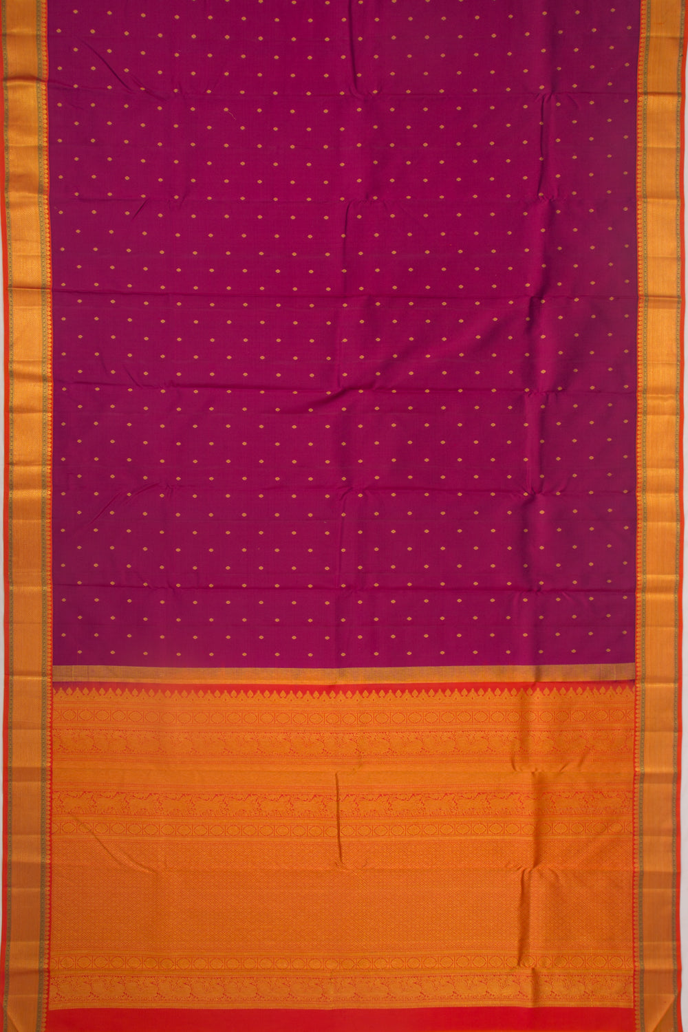 Kanchipuram Silk Butta Purple Saree