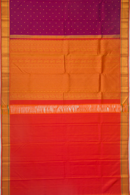 Kanchipuram Silk Butta Purple Saree