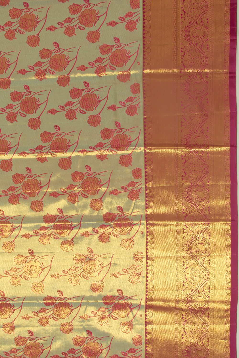 Taranga Kanchi Silk Tissue Jaal Blue Saree