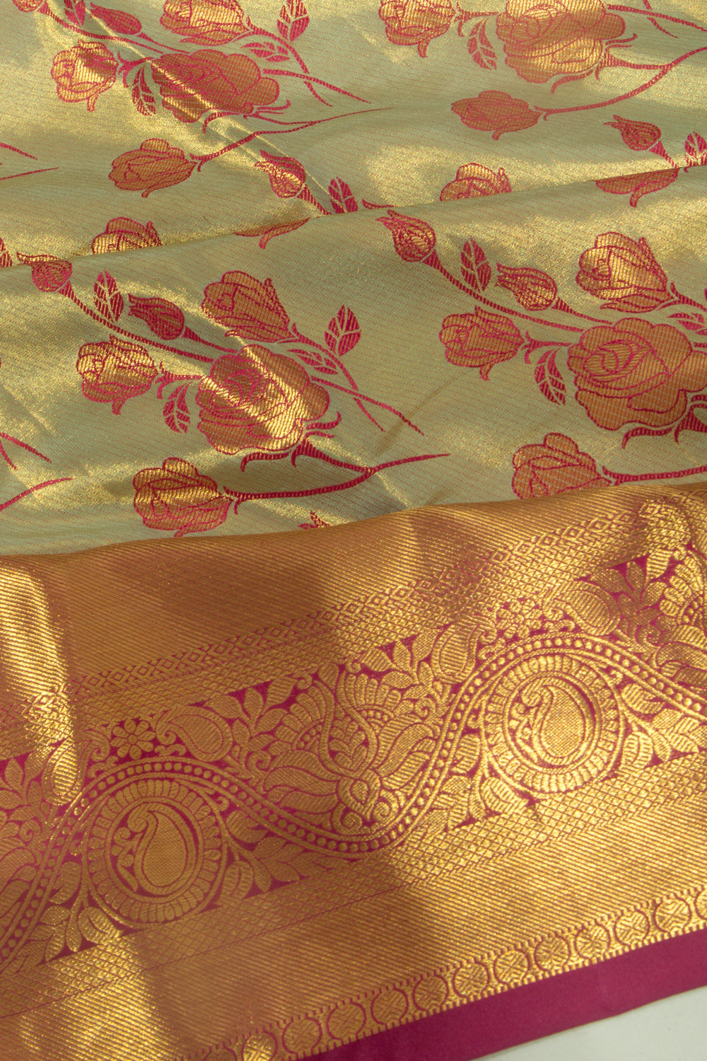 Taranga Kanchi Silk Tissue Jaal Blue Saree