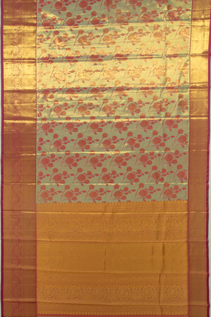 Taranga Kanchi Silk Tissue Jaal Blue Saree