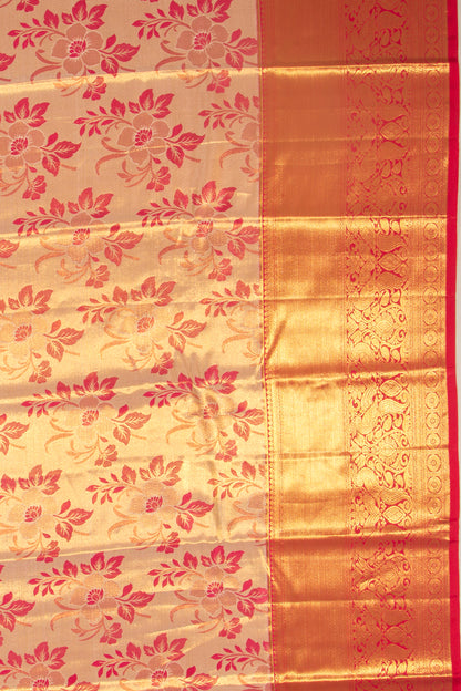 Taranga Kanchi Silk Tissue Jaal Gold Saree