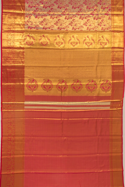 Taranga Kanchi Silk Tissue Jaal Gold Saree