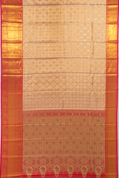 Taranga Kanchi Silk Tissue Brocade Gold Saree