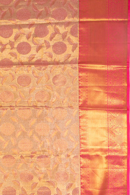 Taranga Kanchi Silk Tissue Brocade Gold Saree