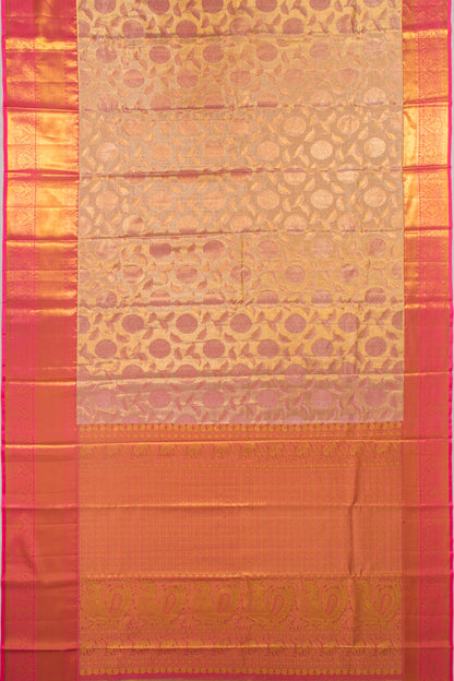 Taranga Kanchi Silk Tissue Brocade Gold Saree
