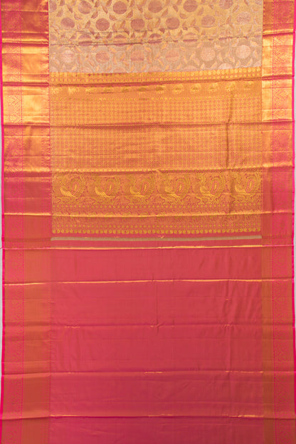 Taranga Kanchi Silk Tissue Brocade Gold Saree