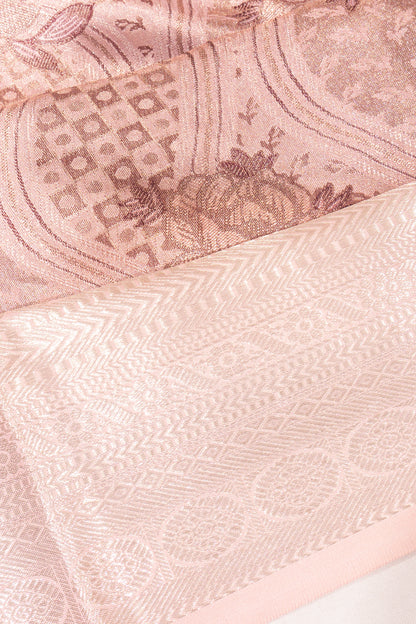 Kanchipuram Silk Tissue Brocade Gold Saree