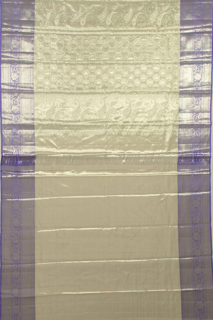 Taranga Kanchi Silk Tissue Jaal Silver Saree