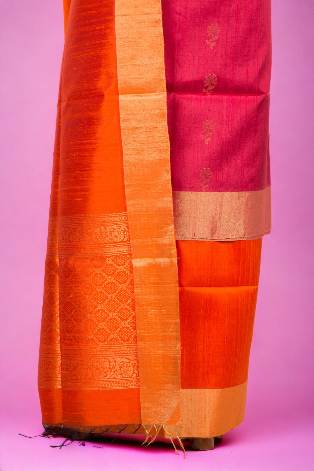 Tussar Butta Maroon Salwar Suit Set