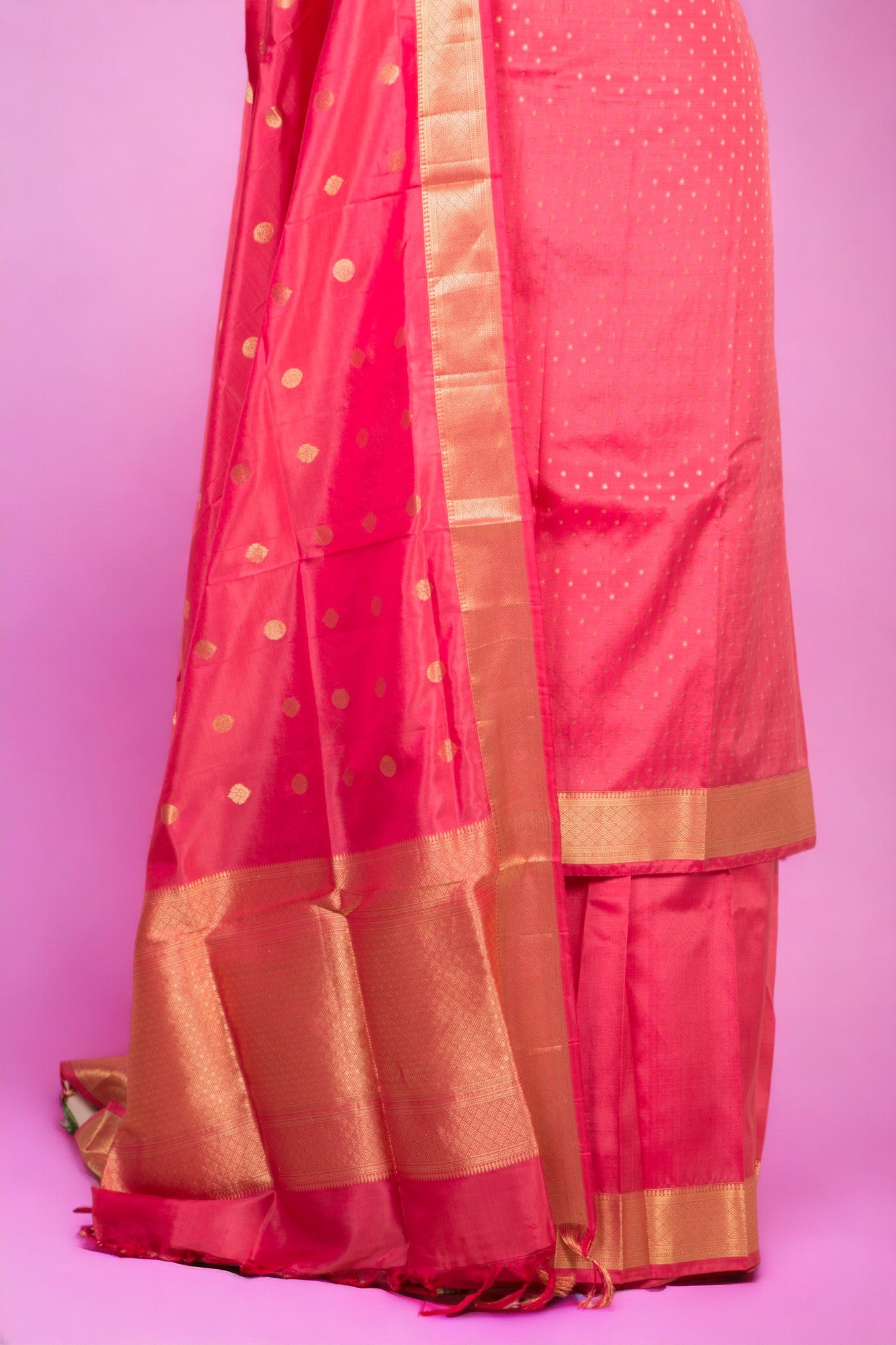 Banarasi Silk Brocade Pink Salwar Suit Set