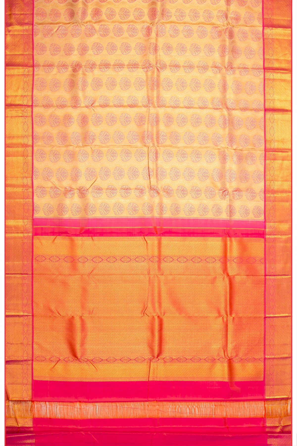 Taranga Kanchi Silk Tissue Brocade Gold Saree