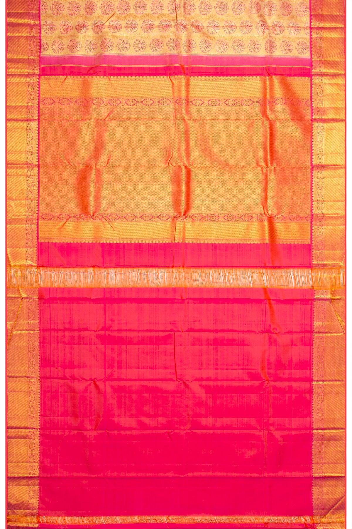 Taranga Kanchi Silk Tissue Brocade Gold Saree