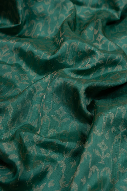 Banarasi Silk Brocade Dark Green Saree