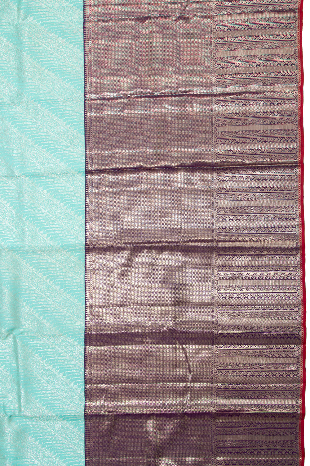 Kanchipuram Silk Brocade Sky Blue Saree