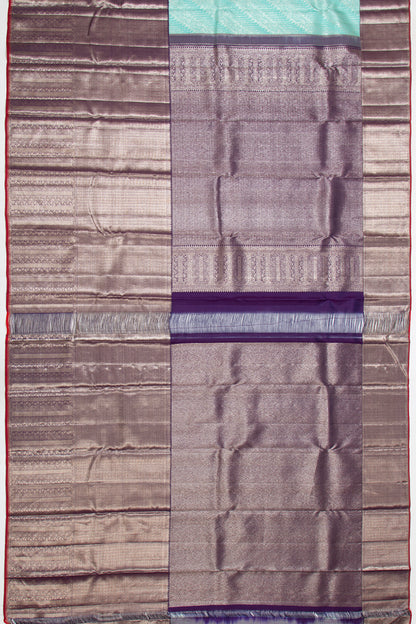 Kanchipuram Silk Brocade Sky Blue Saree