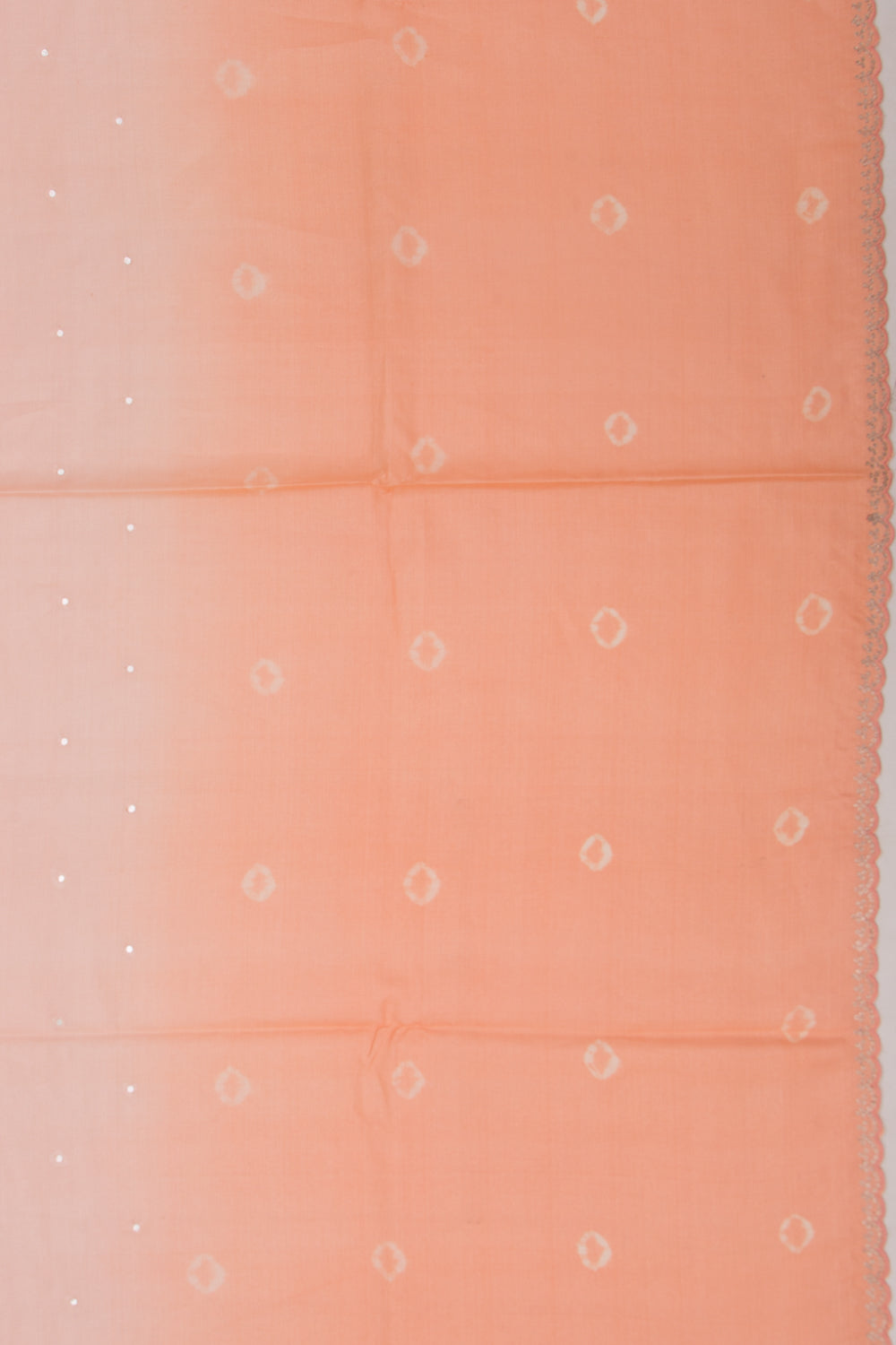 Tussar Mirror Butta Orange Dual Shade Saree