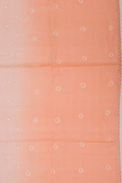 Tussar Mirror Butta Orange Dual Shade Saree