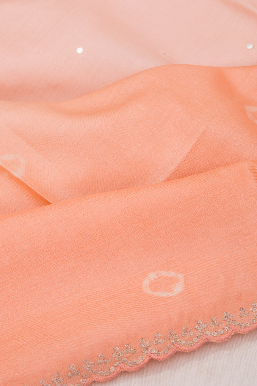 Tussar Mirror Butta Orange Dual Shade Saree