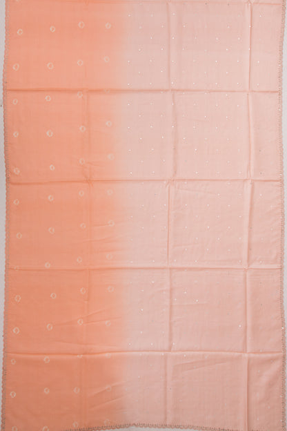 Tussar Mirror Butta Orange Dual Shade Saree