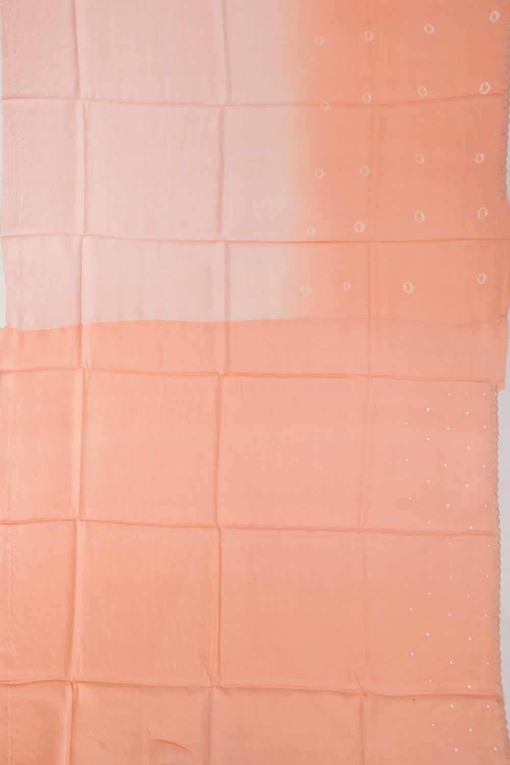 Tussar Mirror Butta Orange Dual Shade Saree