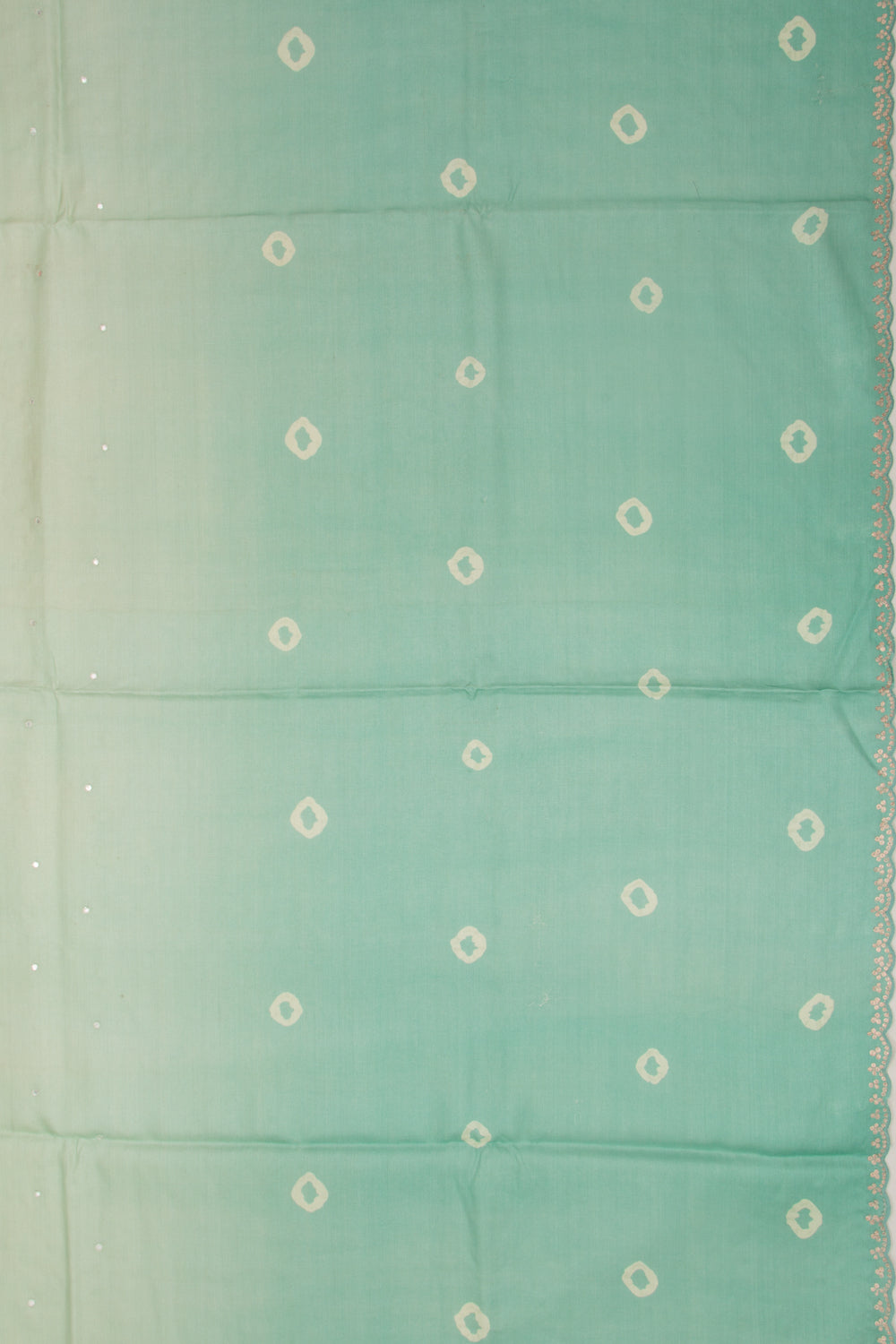 Tussar Mirror Butta Green Dual Shade Saree